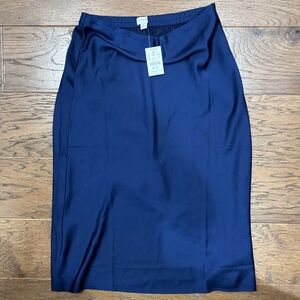NWT J. Crew Navy Pencil Skirt